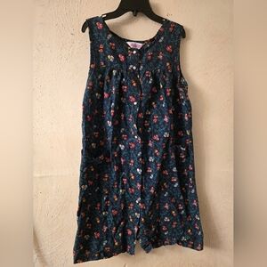 Floral Sleeveless Dress - Blue